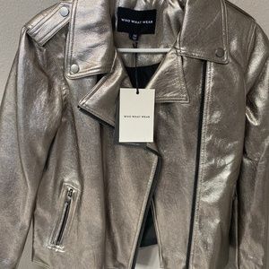 Who what wear silver motojacket